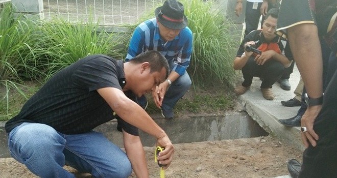 Walikota Jambi, SY Fasha saat sidak beberapa proyek di Kota Jambi.