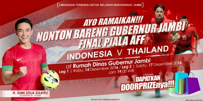 Nobar Gubernur Jambi, Zumi Zola di rumah dinas Gubernur.