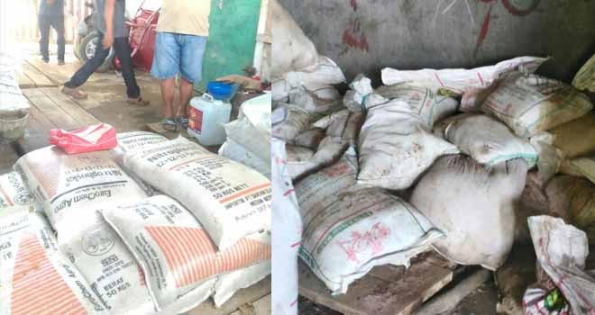 Pupuk bersubsidi yang digunakan salah satu perusahaan di Sarolangun.