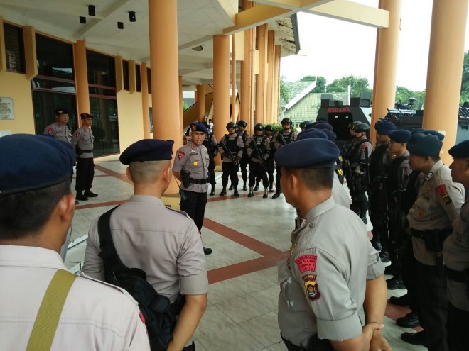 AKBP Dr Berdiansyah, saat memberikan pengarahan kepada anggotanya.