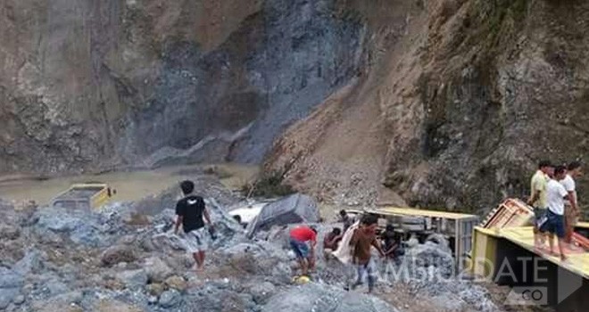 Longsor Galian C yang berlokasi di Sungai Cubadak, Desa Siulak Deras Mudik.