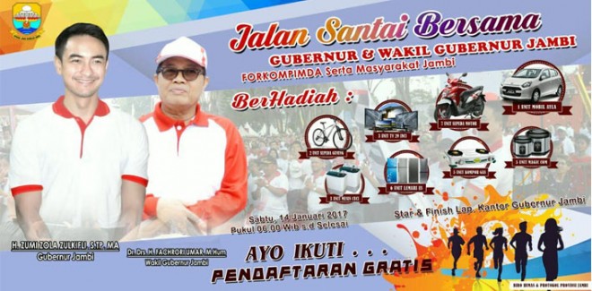 Jalan santai dalam rangka HUT Provinsi Jambi ke-60.