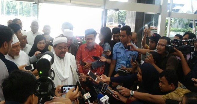Imam Besar FPI Habib Rizieq yang telah ditetapkan sebagai tersangka (JAWA POS PHOTO)