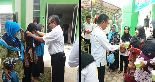 Kepala Puskesmas Paal 10 dan Camat Kota Baru Mewisuda Ibu Hamil.