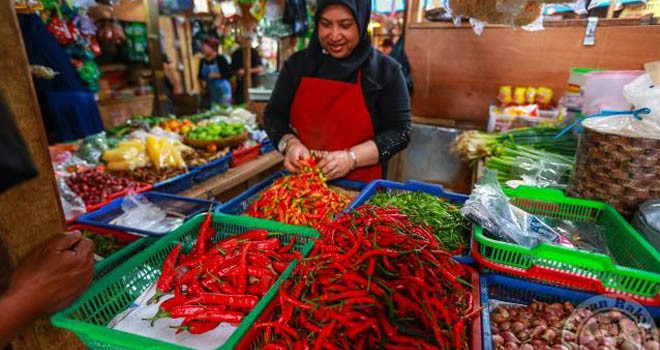 Harga cabai di Sarolangun, naik. Foto diambill di pasar Atas Sarolangun.