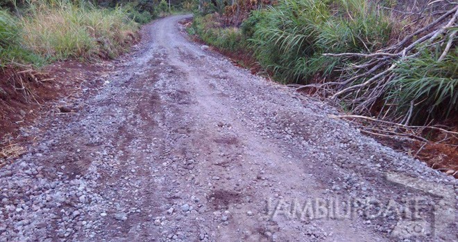 Jalan Menuju Kantor Camat Bukit Kerman Kerinci yang Rusak Parah.
