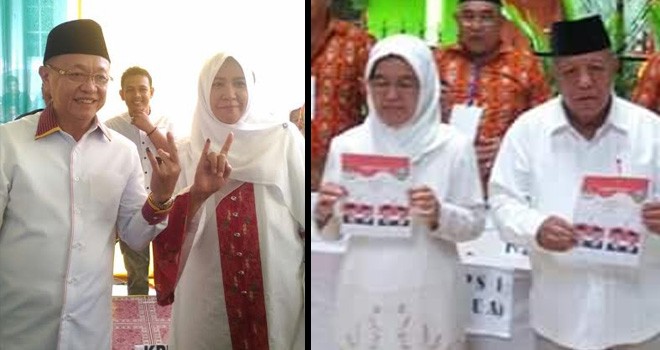 Dua kandidat calon Bupati Sarolangun.