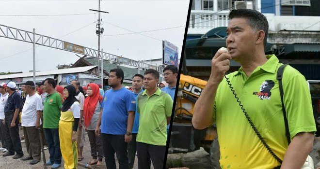 Gotong royong masal.