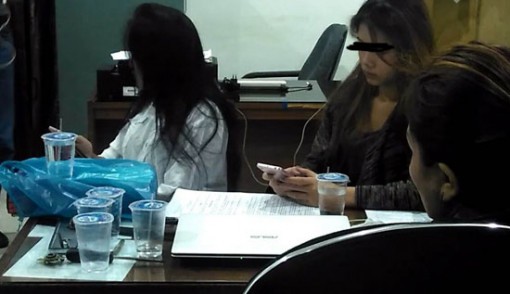 Korban perdagangan manusia diamankan polisi. Foto: kaltim Post/JPNN