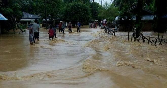Banjir yang melanda bungo beberapa waktu lalu.