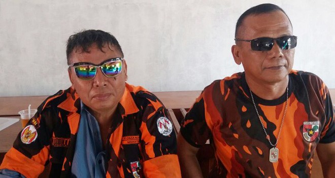 Muhammad Taufik, ketua panitia Muswil VI PP didampingi Ketua SC Muswil, Baharuddin M Ali. Foto : Wisman / Jambi Ekspres