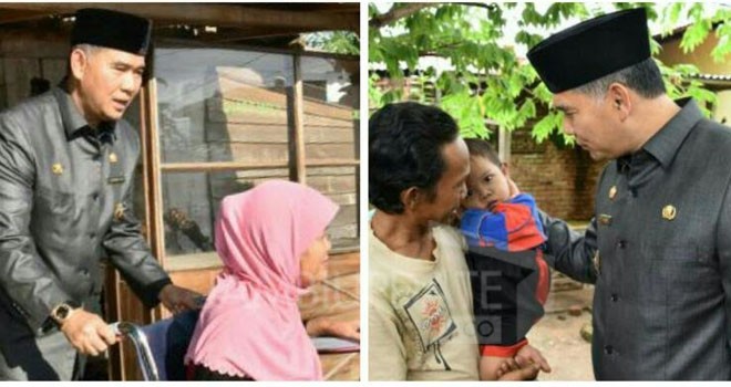 Wali Kota Jambi H. Syarif Fasha saat menyambangi rumah di 3 kecamatan.