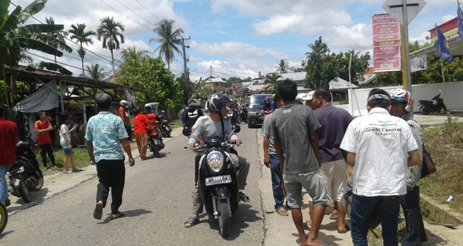 Laka Lantas di Samping Rumdis Bupati Merangin.