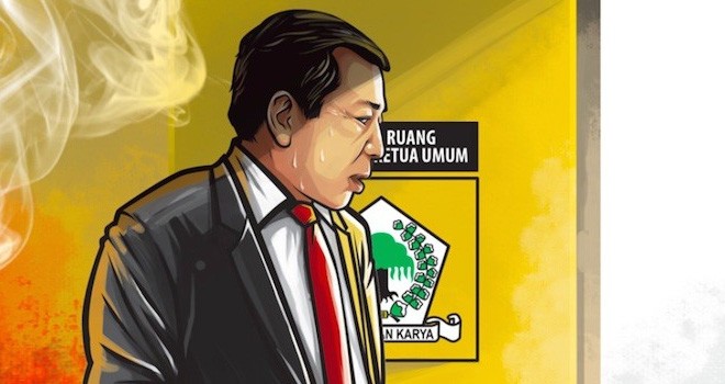 Grafis Ketua Umum Golkar Setya Novanto (AGUNG KURNIAWAN/JAWA POS)