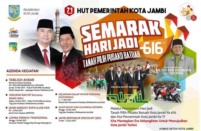 Rangkaian kegiatan Hari Jadi Kota Jambi ke 71.