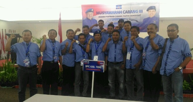 Syamsu Rizal kembali terpilih sebagai Ketua DPC Demokrat Kabupaten Tebo.