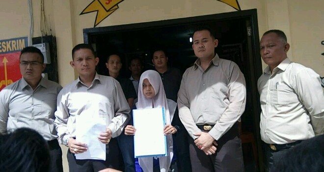 Kapolres Bungo AKBP Budiman Bonstang Panjaitan, S.IK bersama Kasat Reskrim Polres Bungo, AKP Afrito M Macan memimpin langsung rilis perkara.