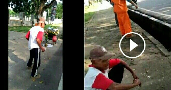 Kakek-kakek penjual pisang di Kota Baru dirampok tadi pagi. Foto: FB