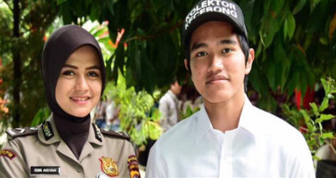 Kaesang bersama Bripda Ismi. Foto: Instagramw