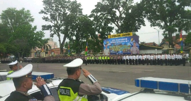 Apel pasukan Operasi Ramadniya 2017 di Mapolda Jambi.