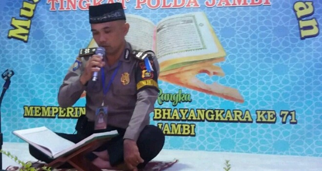 AIPTU Syahrial Peraih Juara 1 MTQ Tingkat Polda Jambi.