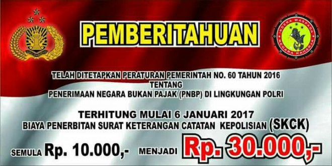Harga pembuatan SKCK.