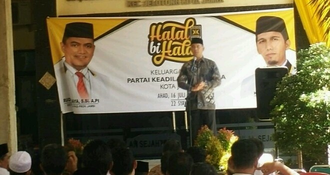 Sy Fasha menghadiri Halal Bi Halal bersama Partai Keadilan Sejahtera (PKS) Kota Jambi.