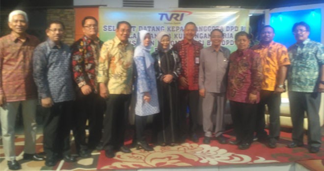 BAP DPD RI melakukan kunker penyusunan rekomendasi ke kantor TVRI Stasiun Jambi, Rabu (19/7) pagi.