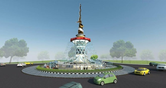 Tugu Keris Siginjai yang akan dibangun Pemkot Jambi.