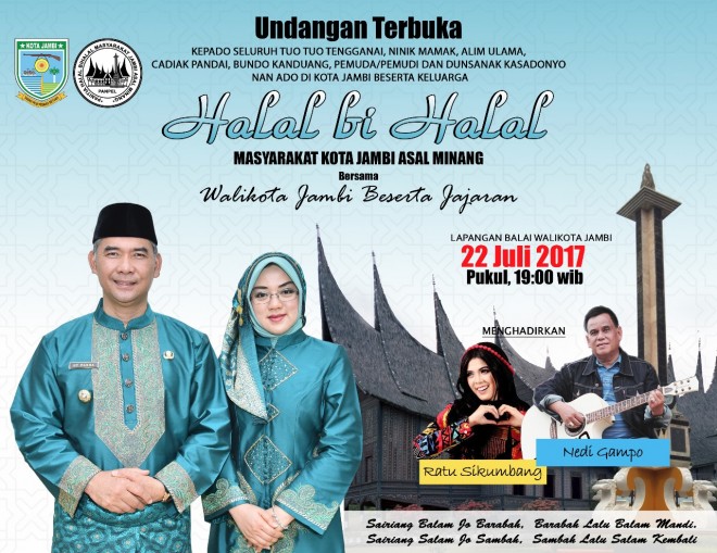 Undangan terbuka Halal Bihalal bersama Walikota Jambi.