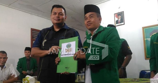 Tim Center, Sy Fasha mendatangi kantor DPC PPP untuk mengambil formulir penjaringan.