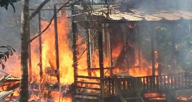 Kebakaran di sungai toman. 