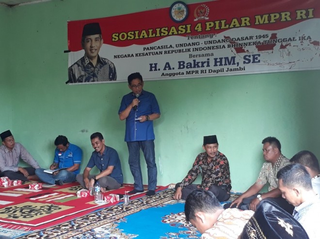 H Bakri saat acara sosialisasi 4 pilar
