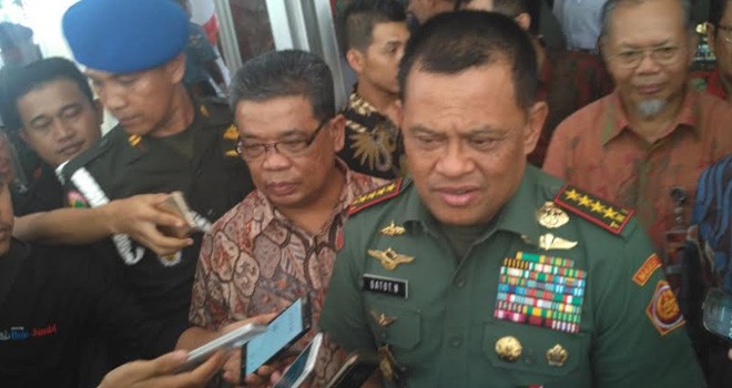 Panglima TNI Gatot Nurmantyo saat memberikan kuliah umum di Universitas Jambi, Selasa (8/8) kemarin.
