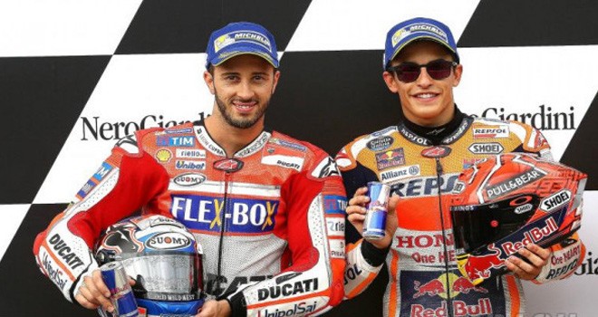 Andrea Dovizioso (kiri) Maverick Vinales (kanan). Foto : Crash