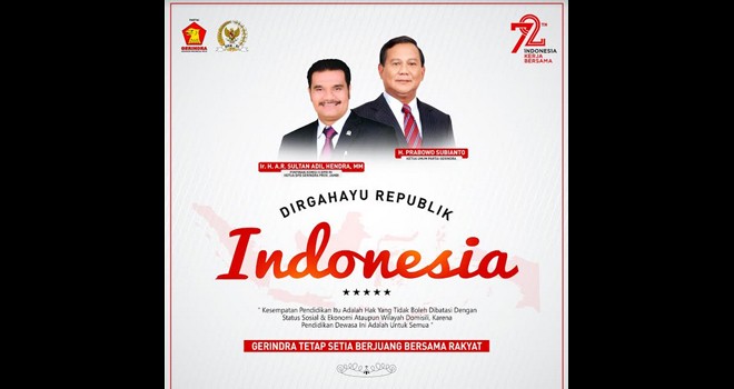 Hari Ulang Tahun (HUT) Republik Indonesia ke-72.