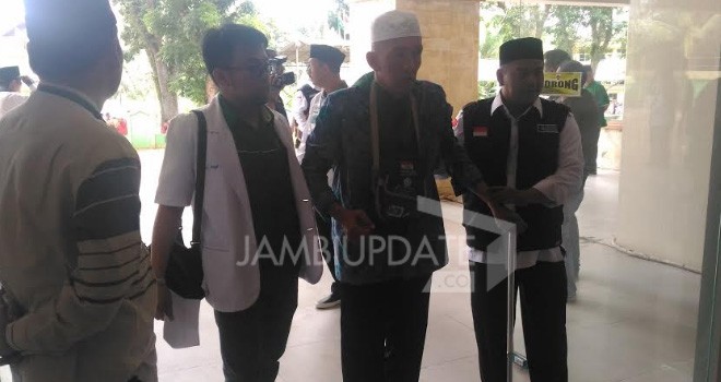 Jamaah haji jambi saat tiba di Asrama Haji. Foto: Dok. Jambiupdate