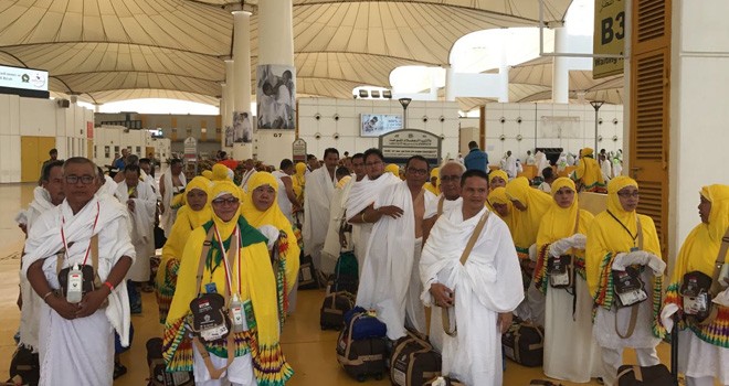 CJH Kloter 20 asal Kota Jambi saat berada di Arab Saudi.