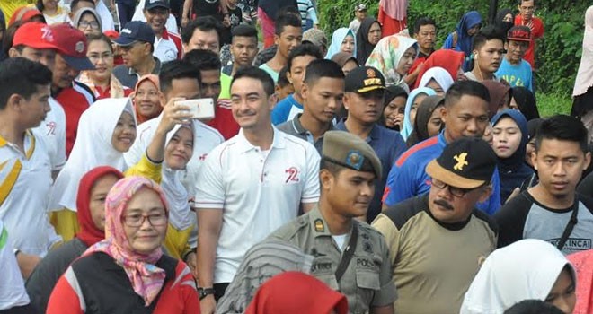 Ribuan Masyarakat Meriahkan Gebyar Kemerdekaan RI di Arena Eks MTQ (Taman Rimba).