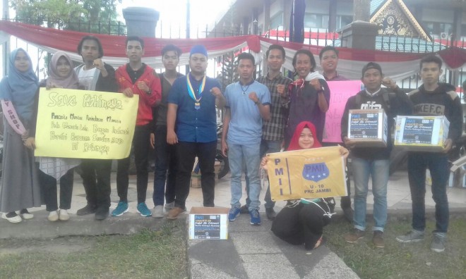 Aksi Solidaritas Mahasiswa Jambi Galang Dana Untuk Muslim Rohingya.
