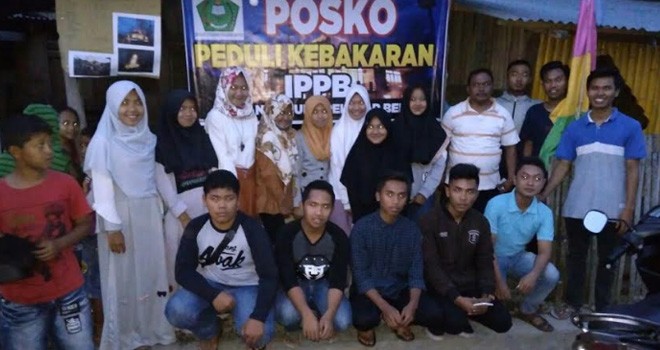 Pemuda Belui Dirikan Posko Bantuan Kebakaran.