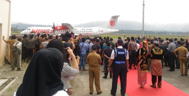 Wings Air saat sampai di Bandara Depati Parbo Kerinci (5/9)
