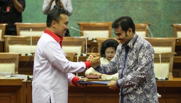 Anggota DPR RI,  Sutan Adil Hendra bersama Imam Nahrawi.