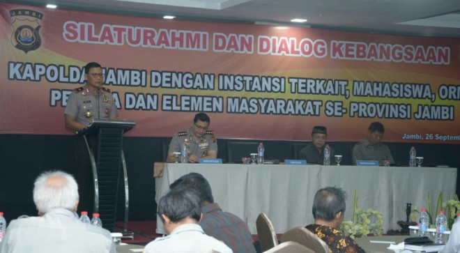 Kapolda Buka Silaturahmi dan Dialog Kebangsaan Terkait Kelompok Radikalisme dan Anti Pancasila.