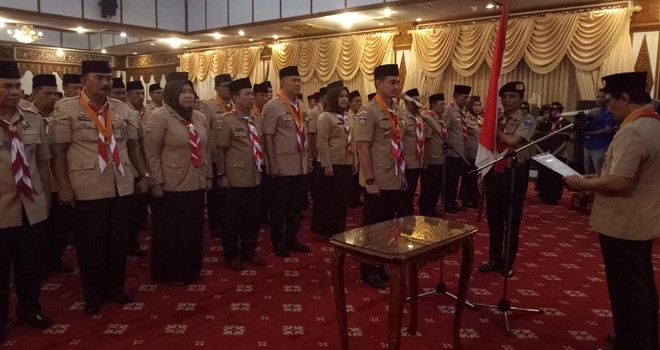 Pelantikan Pengurus Majelis Pembimbing Daerah Gerakan Pramuka Jambi, dilakukan Oleh Ka. Kwarnas Gerakan Pramuka DR. Adiyaksa Dault Kamis