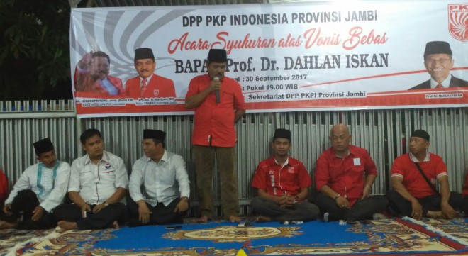 PKPI Jambi Gelar Syukuran Atas Vonis Bebas Dahlan Iskan.