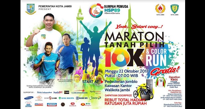 Maraton Tanah Pilih 10 K dan Color Run.
