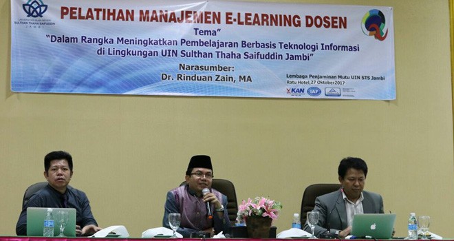 LPM UIN STS Jambi Gelar Pelatihan Managemen E-Learning Dosen.