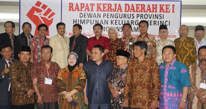 Rakorda Himpunan Keluarga Kerinci (HKK) di Hotel Novita Jambi.