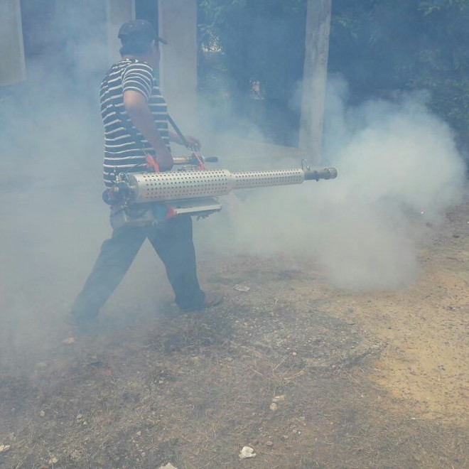 Kecamatan Danau Sipin menggelar fogging di beberapa titik.